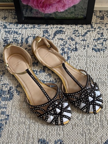 Zara woman leder sandalen gold - zara,